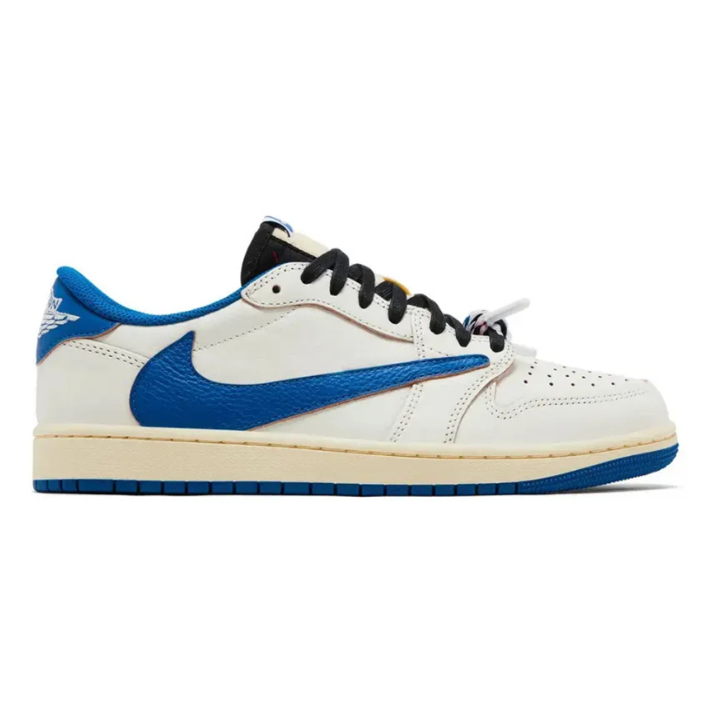 Fragment x Travis Scott x Air Jordan 1 Low OG SP Sail Military Blue